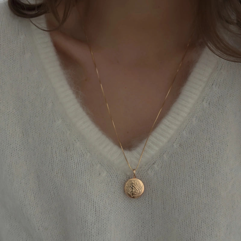 Flowers Locket Necklace