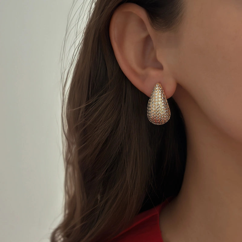 Pave Drop Earrings