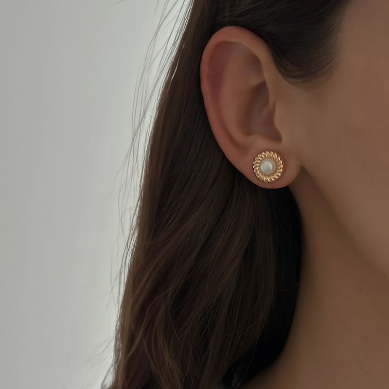 Vintage Pearl Studs