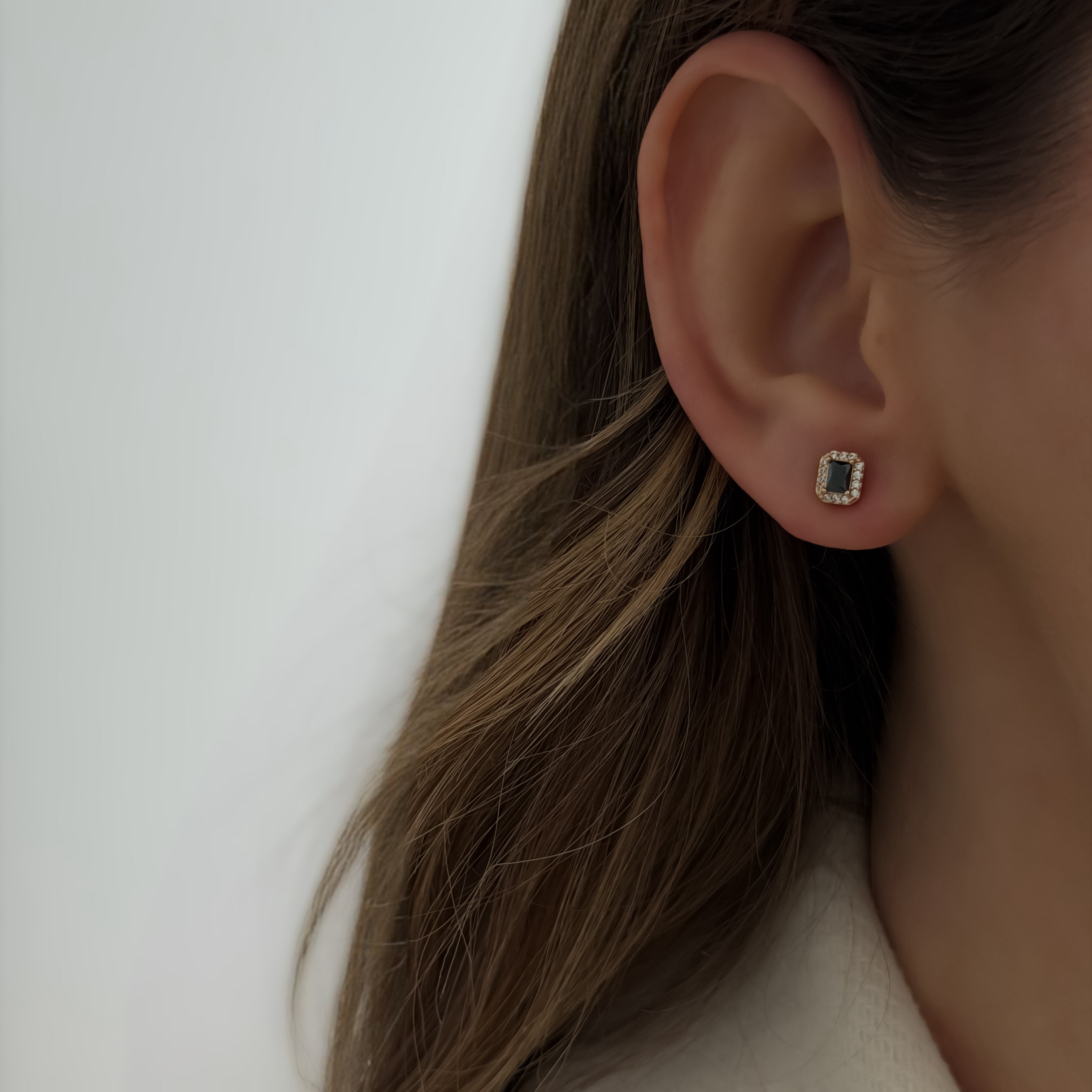 Charlotte Black Studs