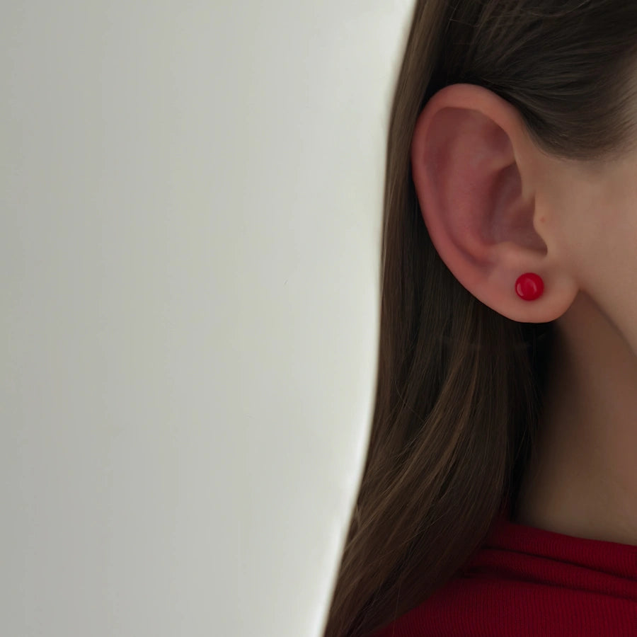 Scarlet Drop Studs