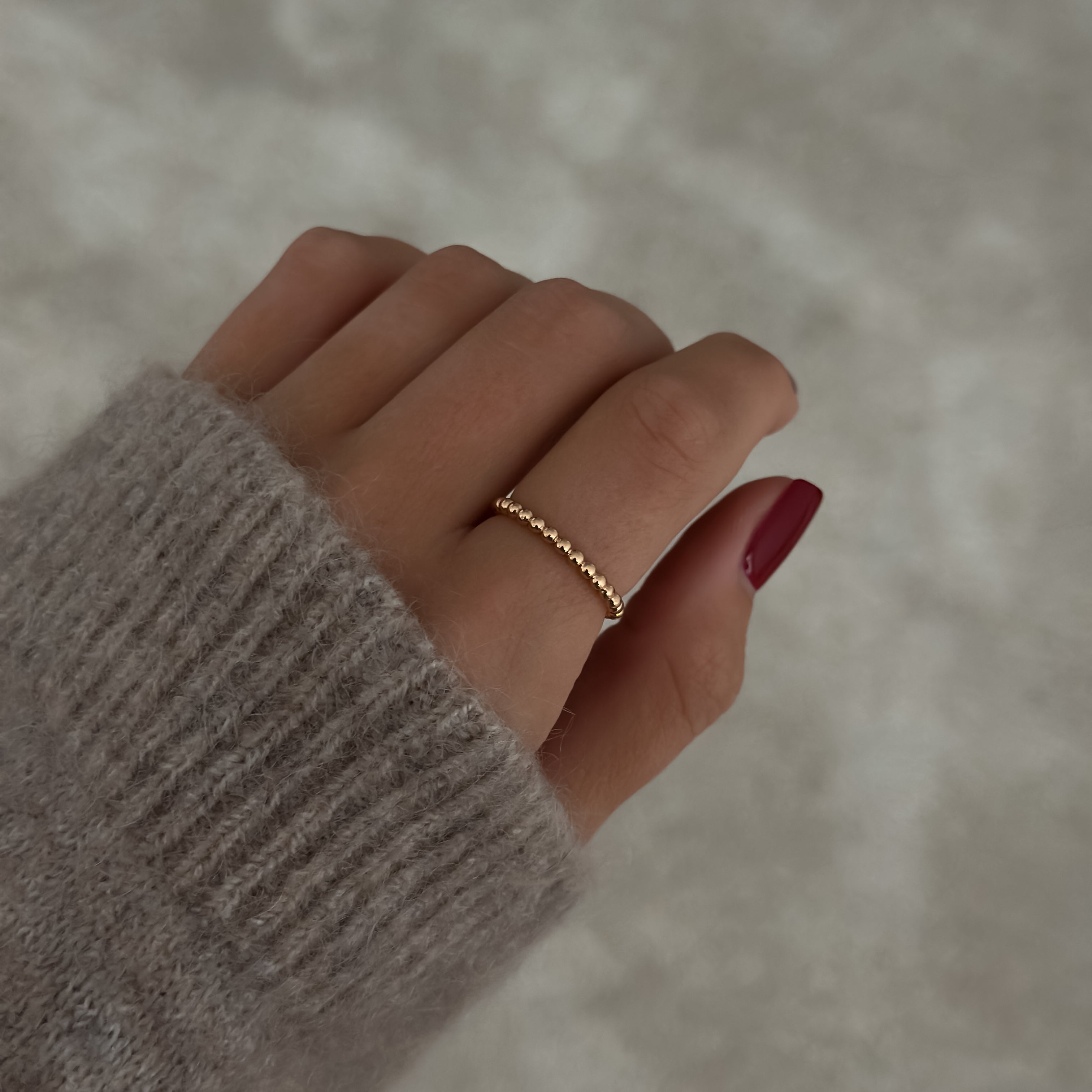 Beaded Thin Band
