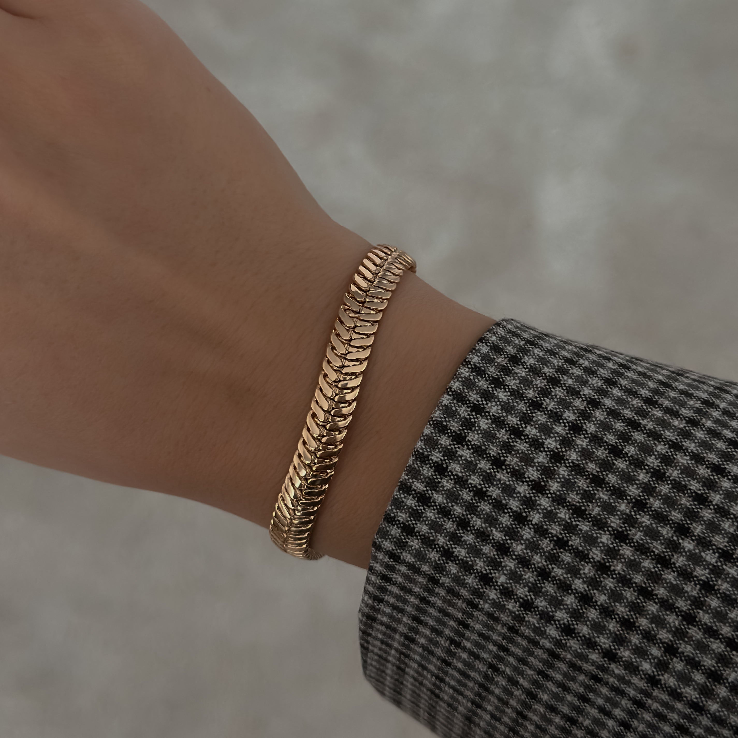 Herringbone Bold Bracelet