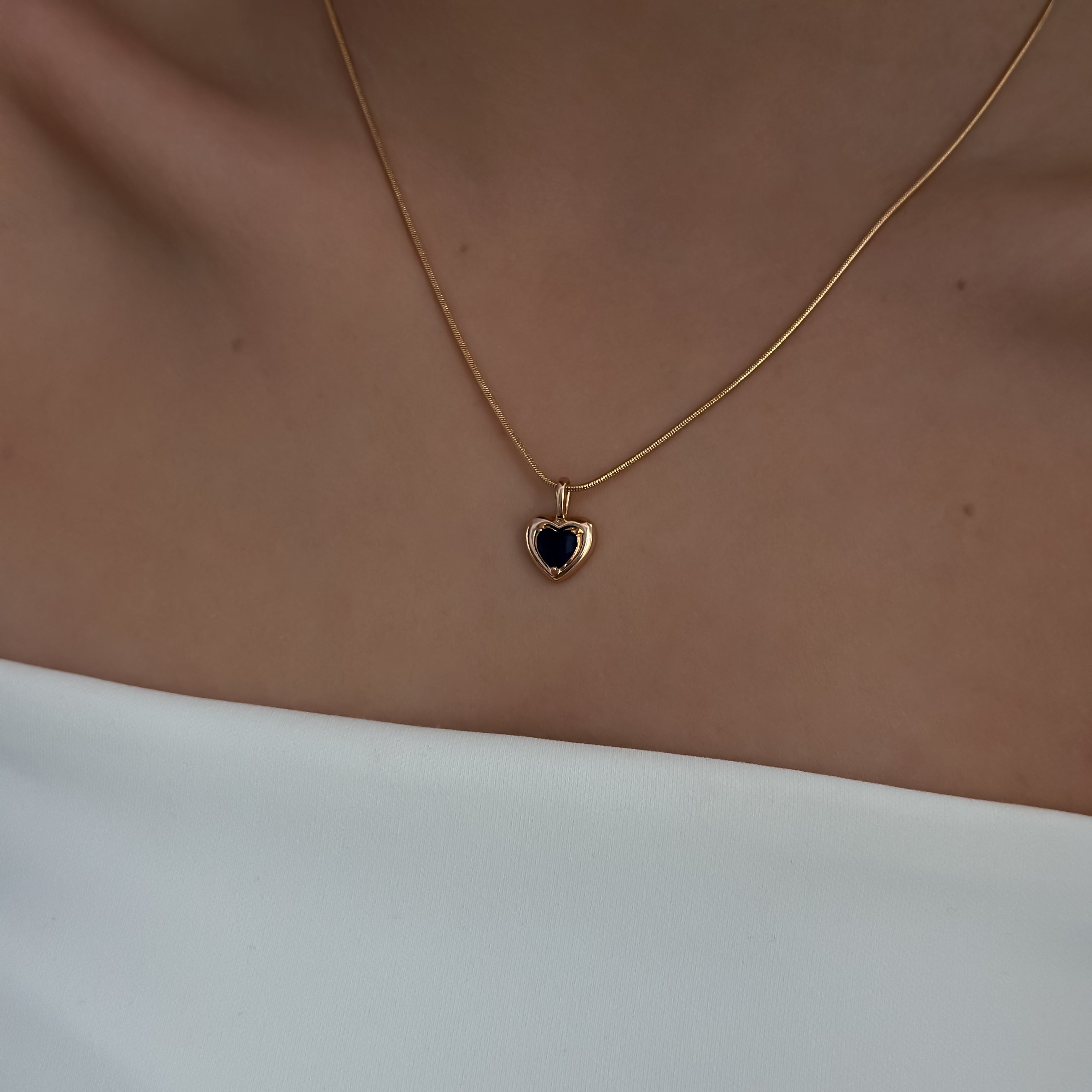 Sapphire Heart Necklace