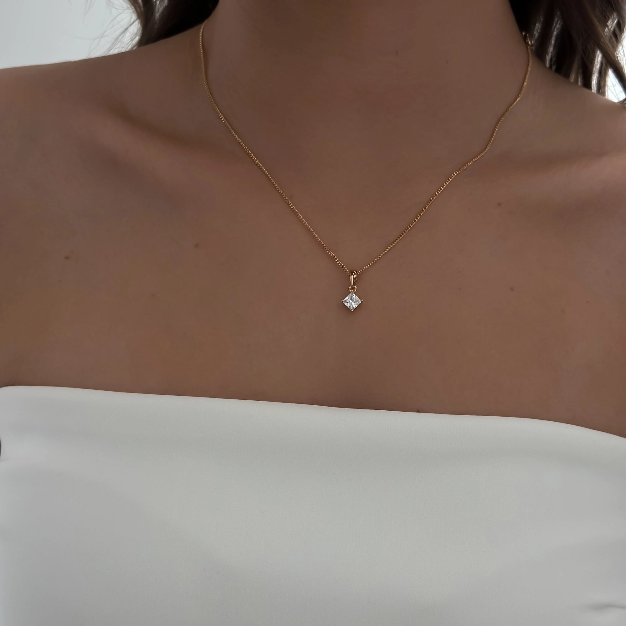 Crystal Tilt Necklace