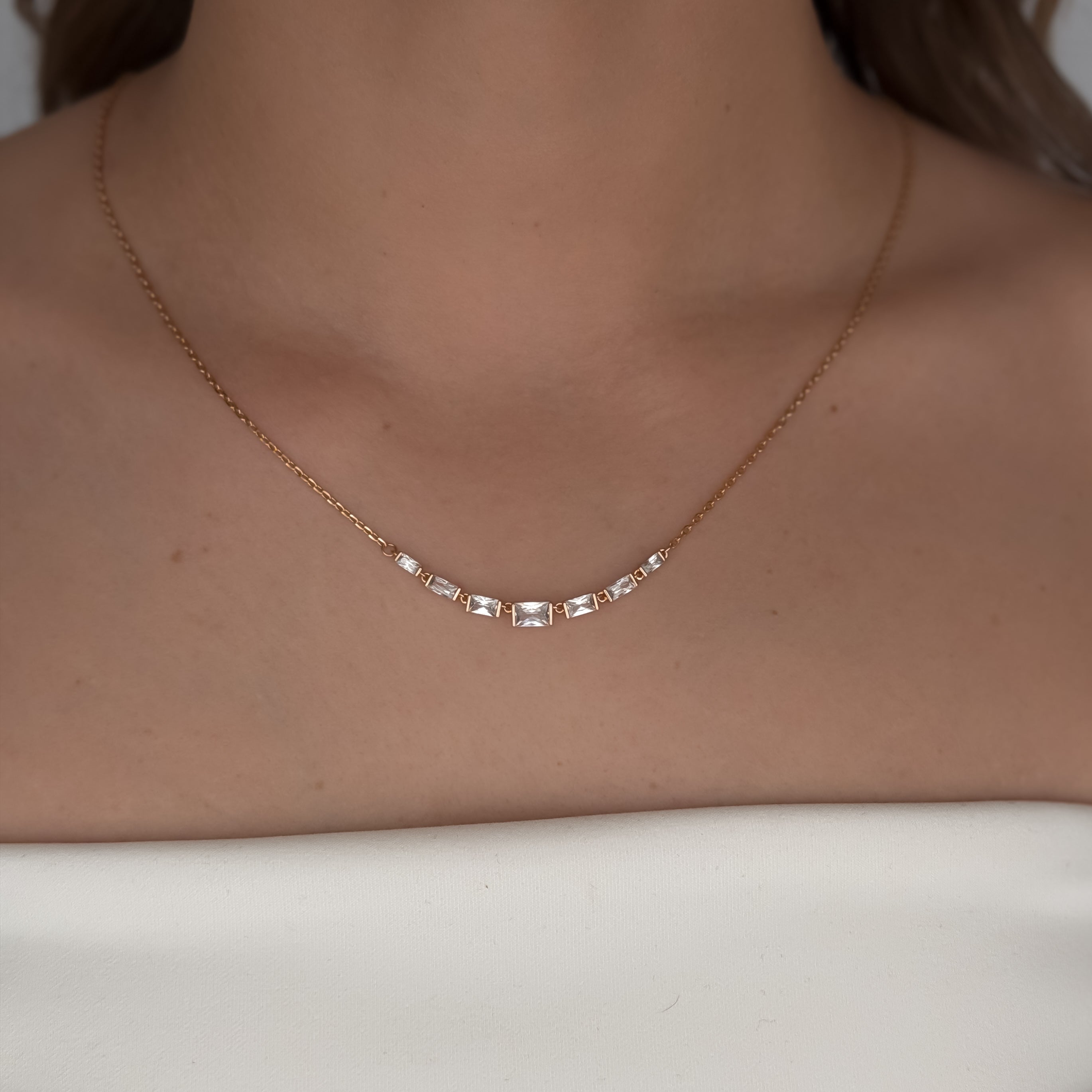 Crystal Line Necklace