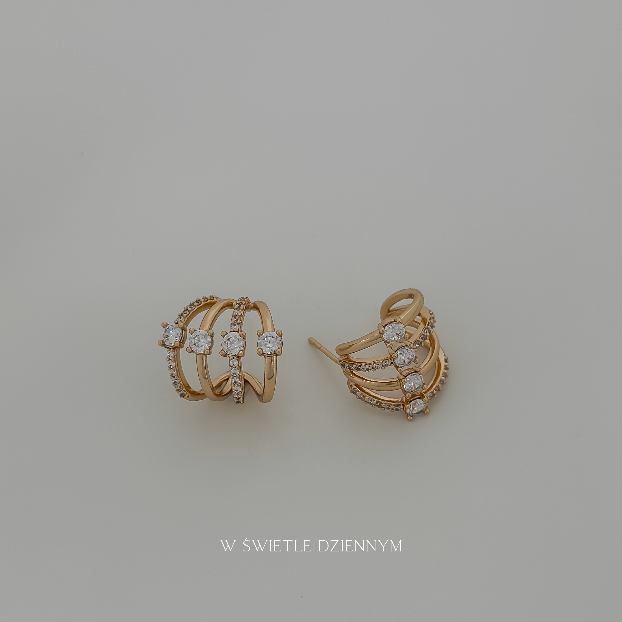 Faux Quadruple Diamond Studs