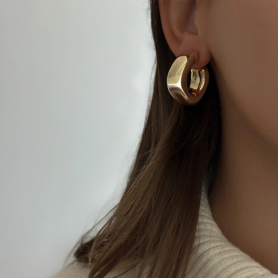 Chubby Square Hoops
