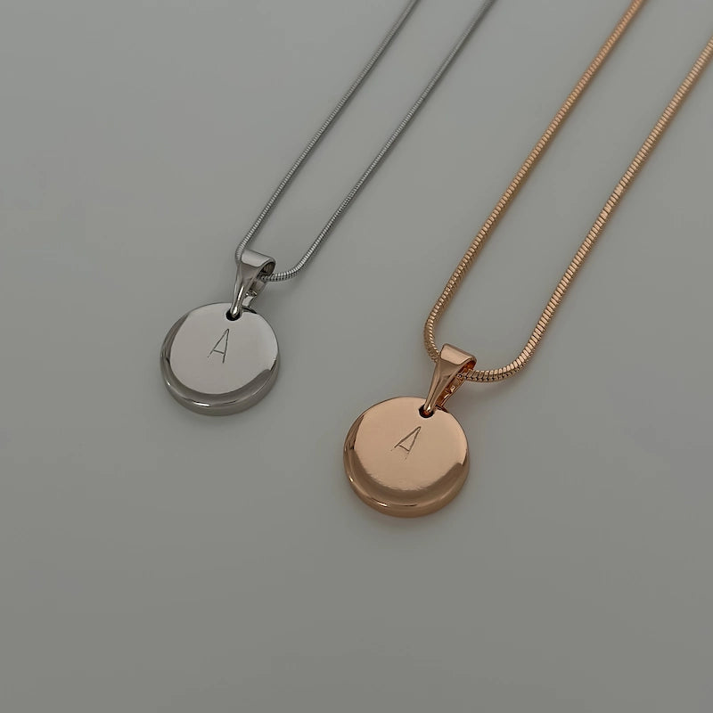 Unique Letter Necklace [Silver]