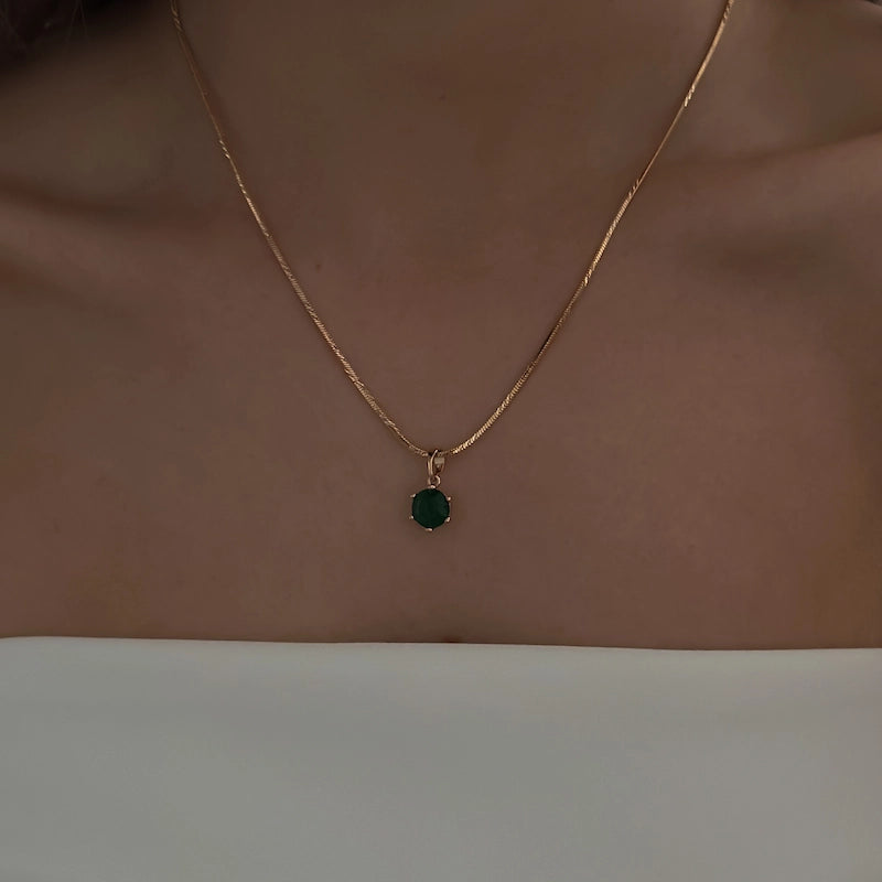 Emerald Diamond Necklace