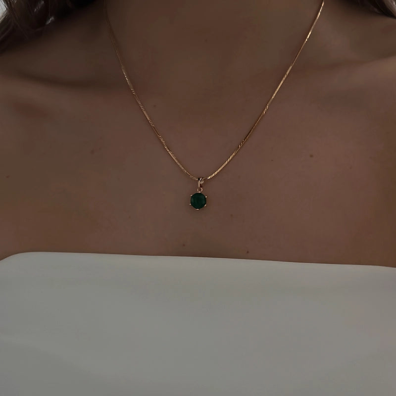 Emerald Diamond Necklace
