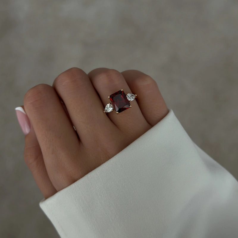 Winged Ruby Ring