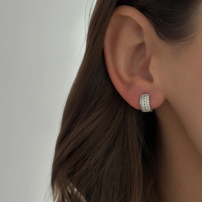 Crystal Huggies [Silver]