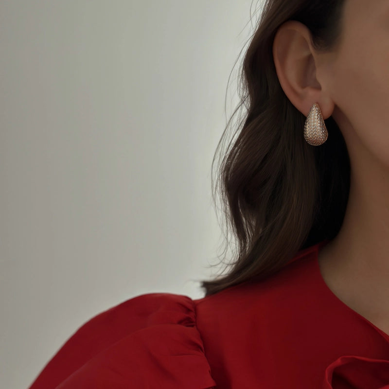 Pave Drop Earrings