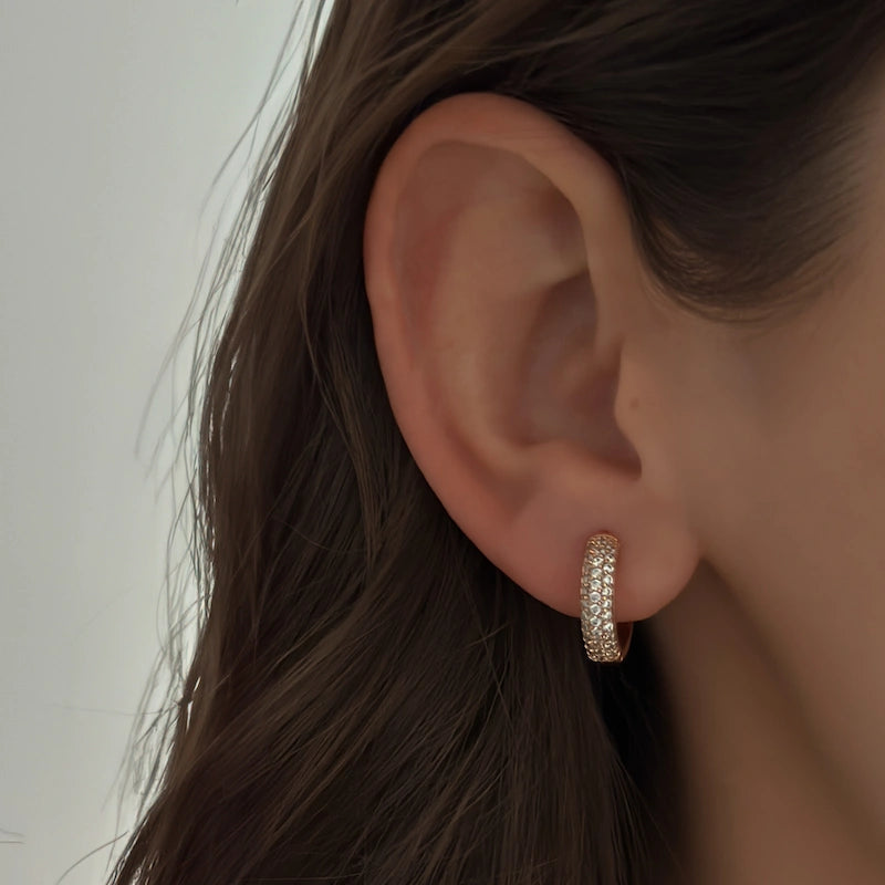 Pave 18MM Hoops
