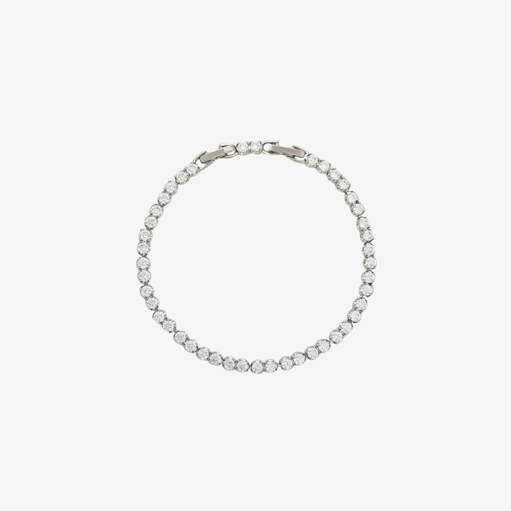 Thick Tennis Bracelet [Silver]
