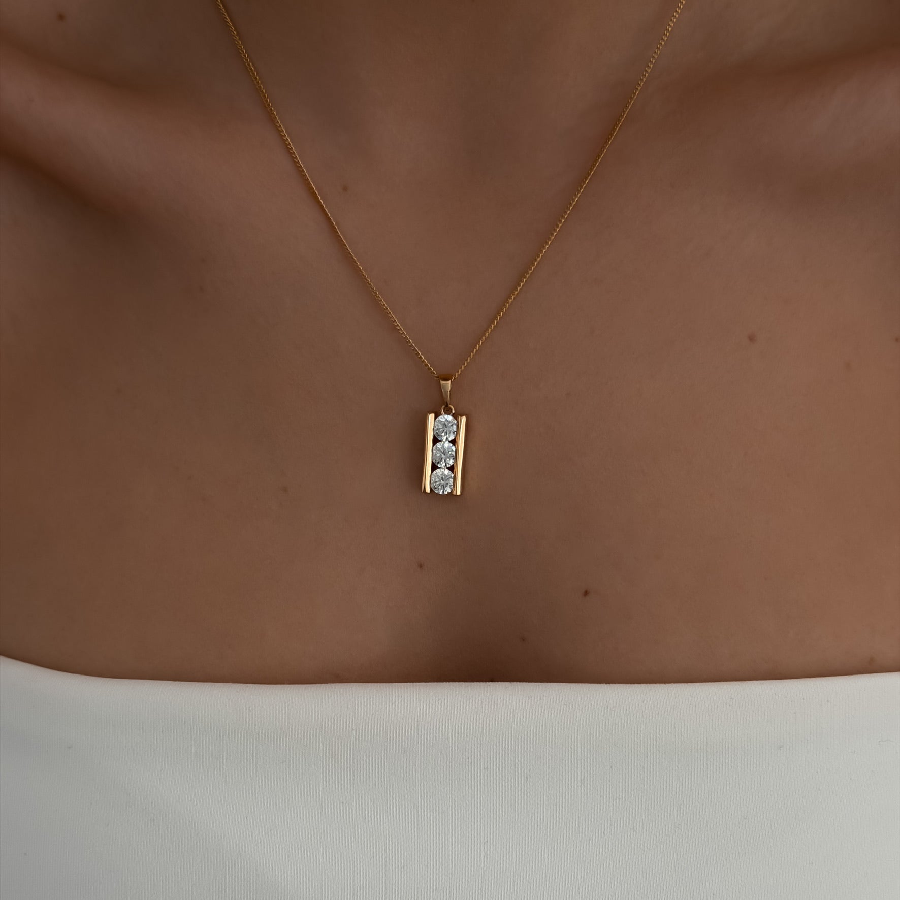 Diamonds Bar Necklace
