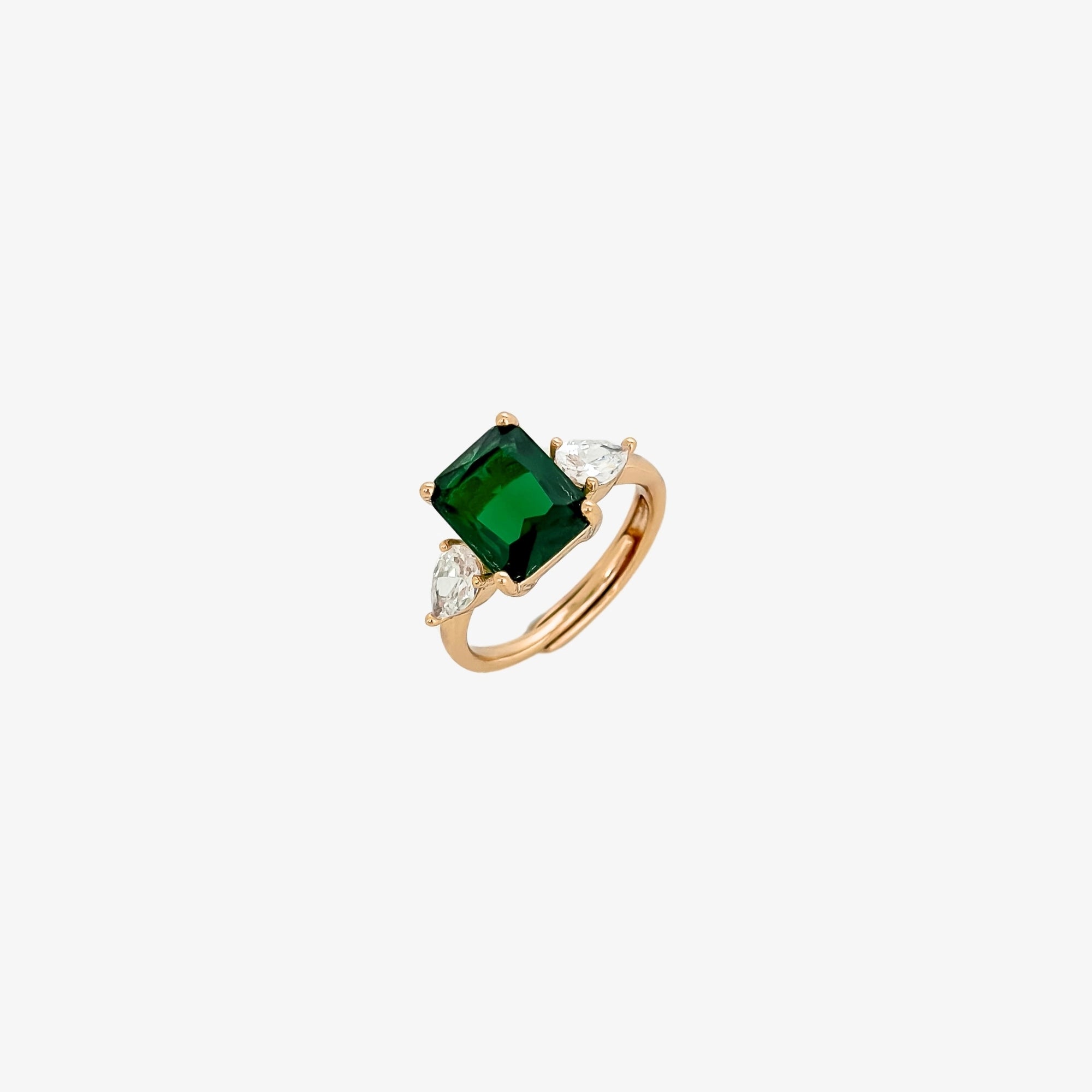 Winged Emerald Ring