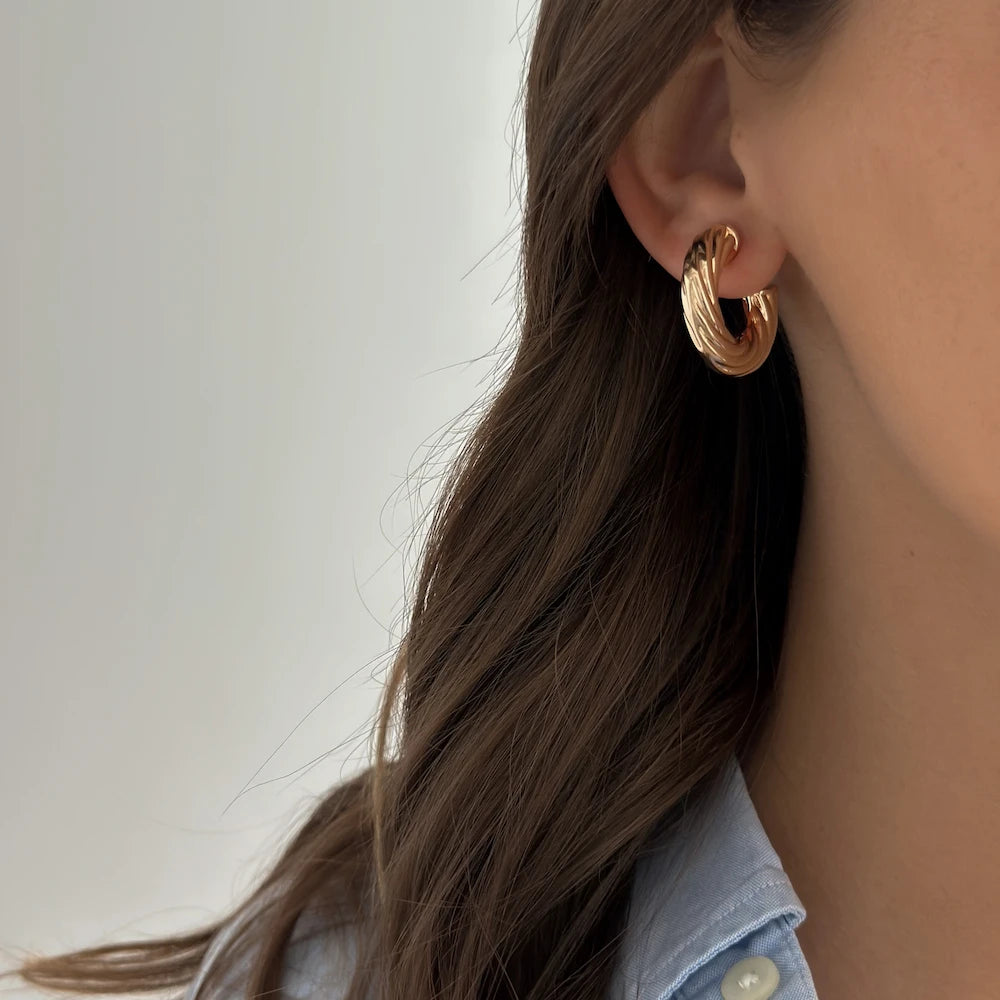 Chubby Twisted Hoops