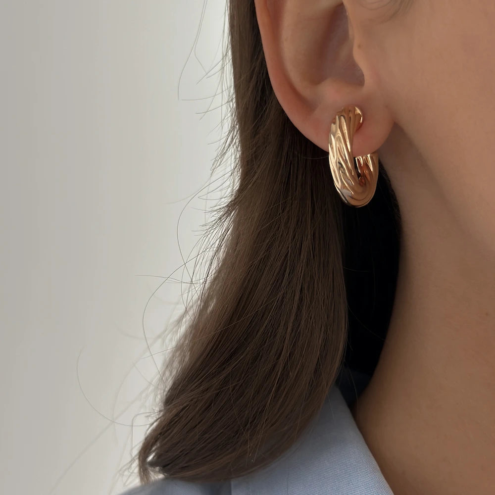 Chubby Twisted Hoops