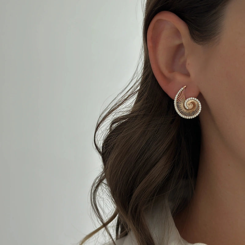 Spiral Shell Studs