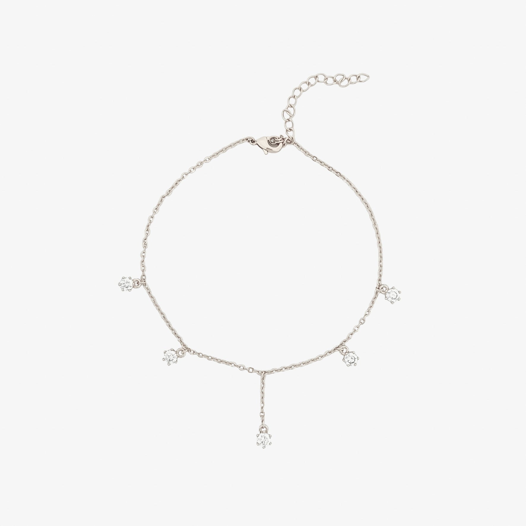 Luna Drop Anklet [Silver]