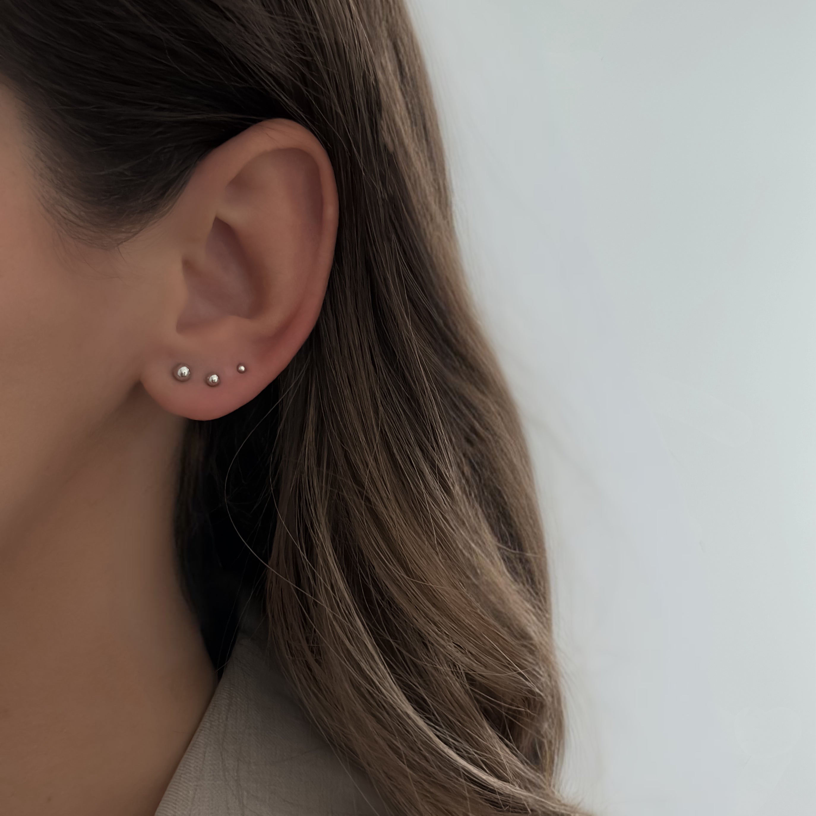 Tiny Drops Studs [Silver] (szt)