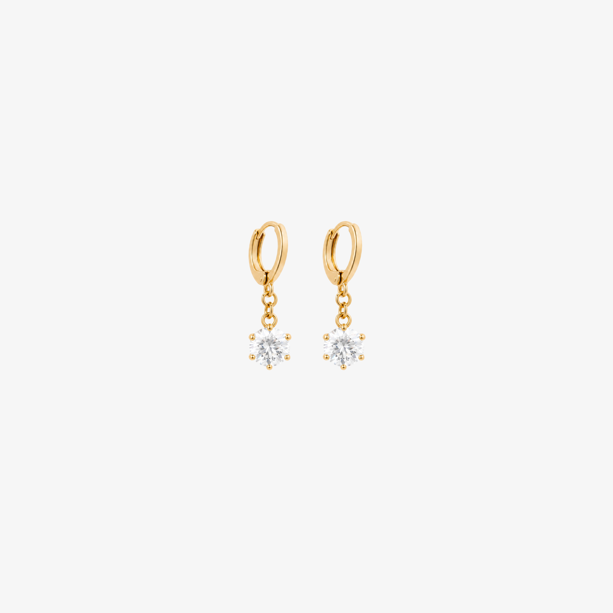 Sparkle Charm Hoops