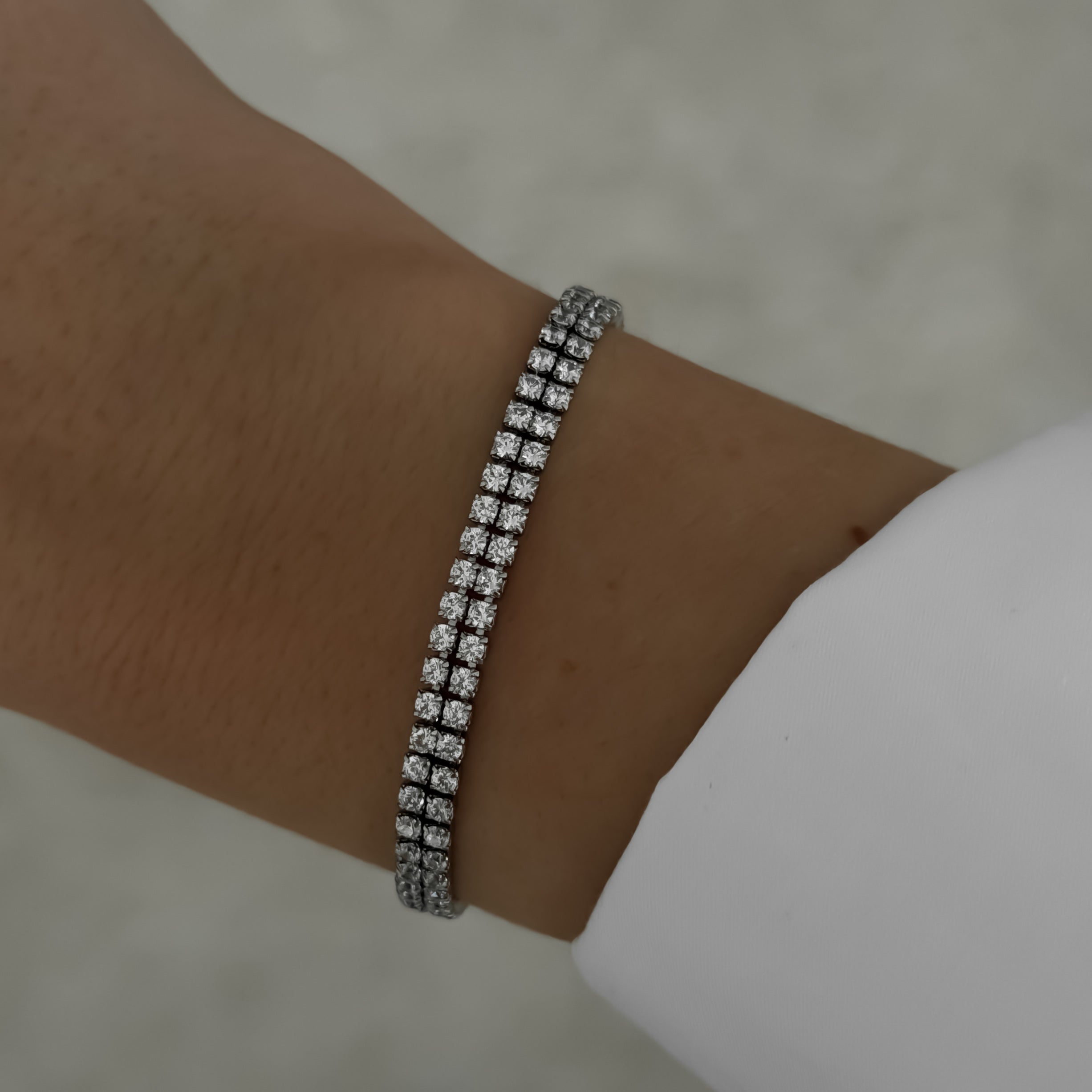 Double Tennis Bracelet [Silver]