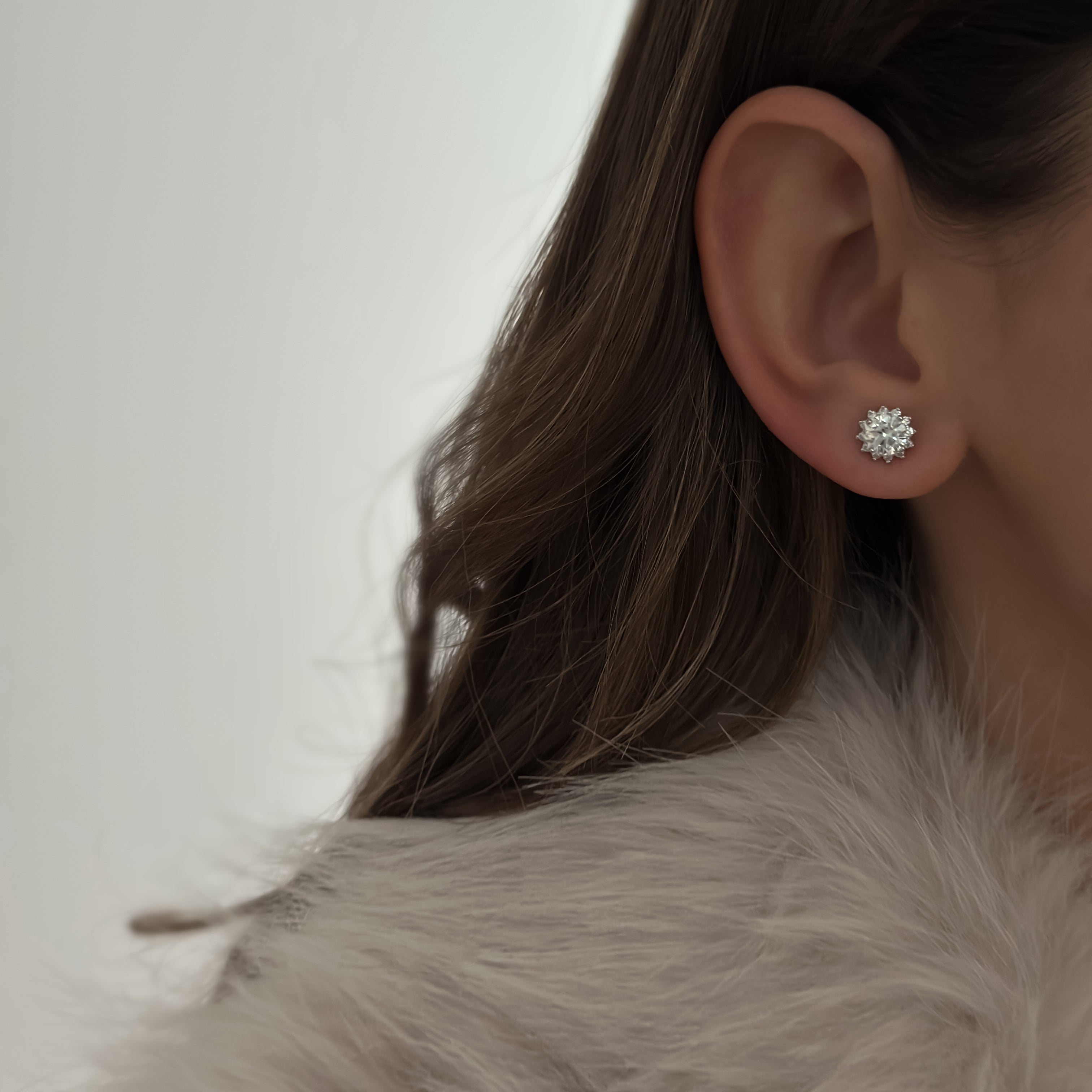 Snowflake Studs [Silver]