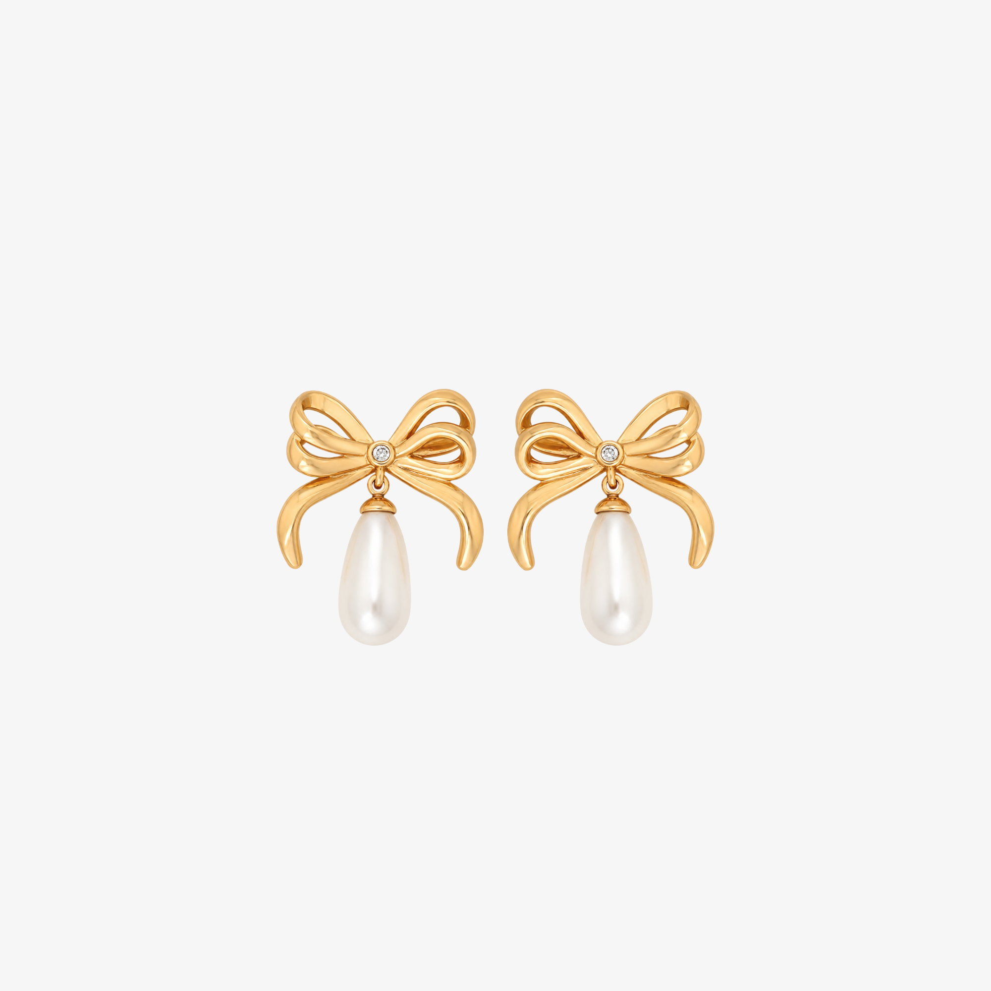 Pearly Bow Studs