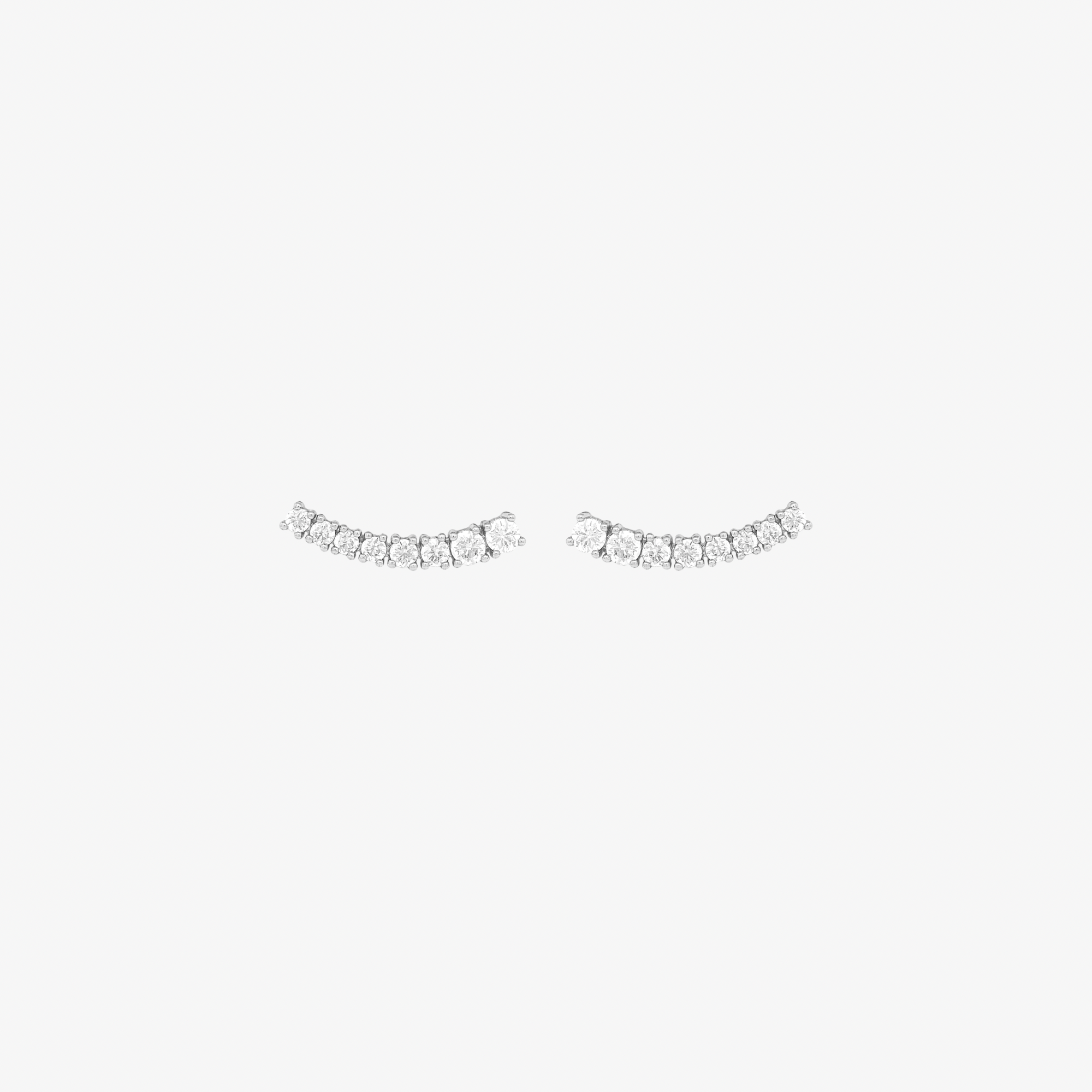 Crystal Arc Studs/Cuffs [Silver]