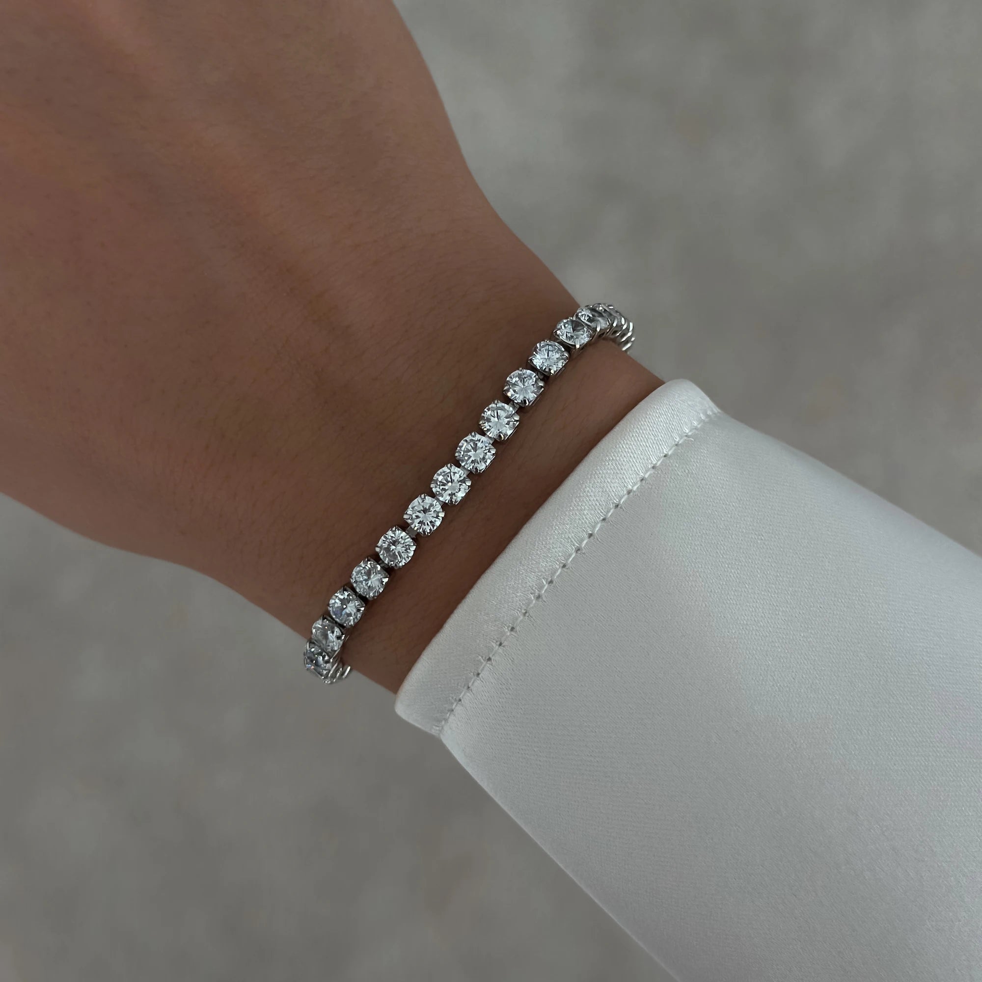 Bold Tennis Bracelet [Silver]