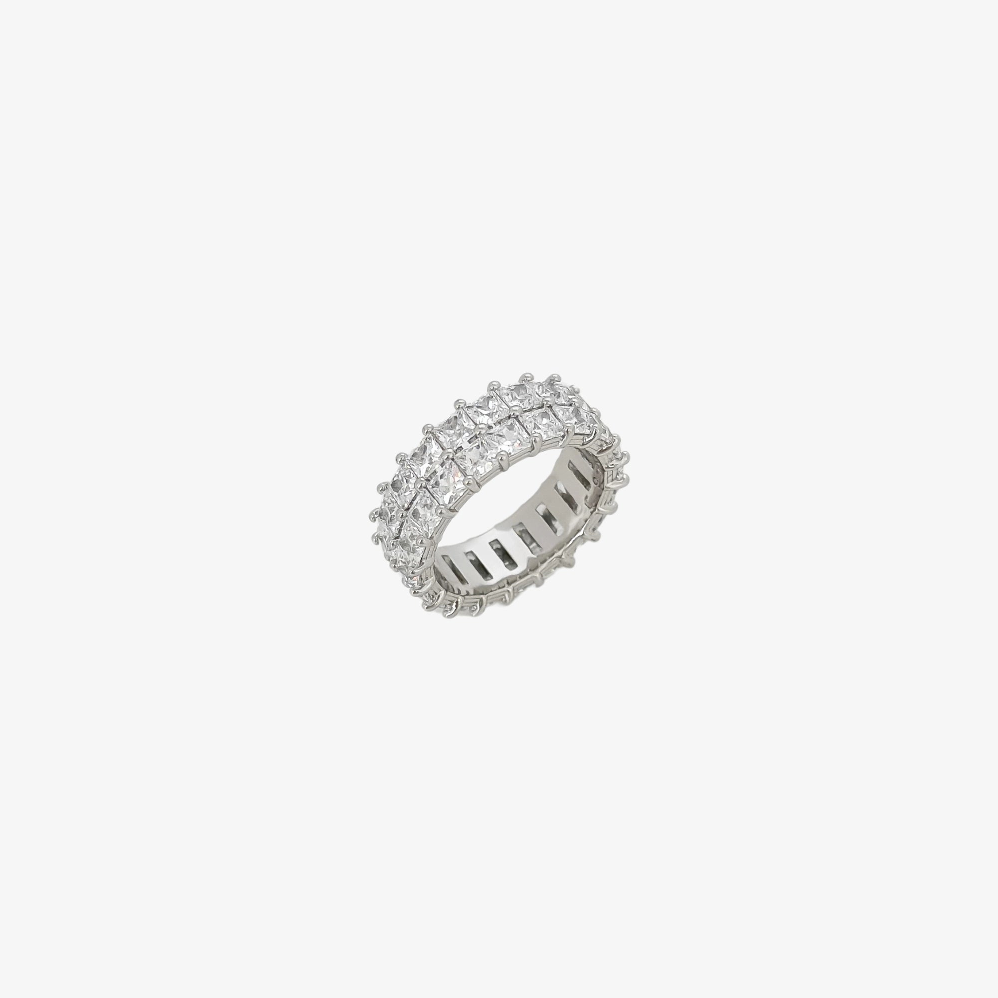 Crystal Double Band [Silver]