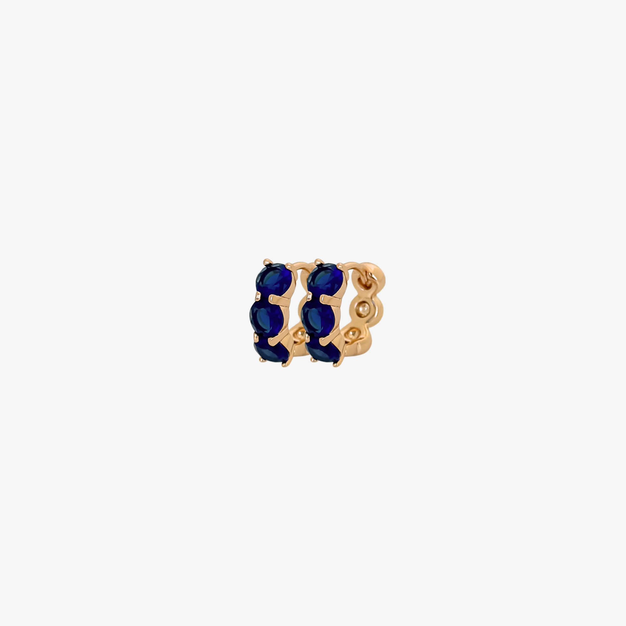 Triple Sapphire Hoops
