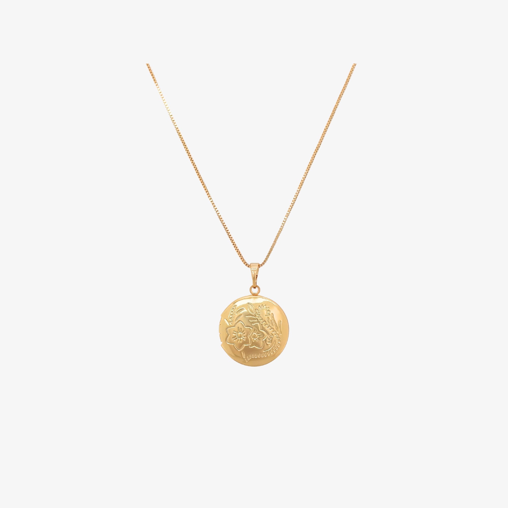 Flowers Locket Necklace