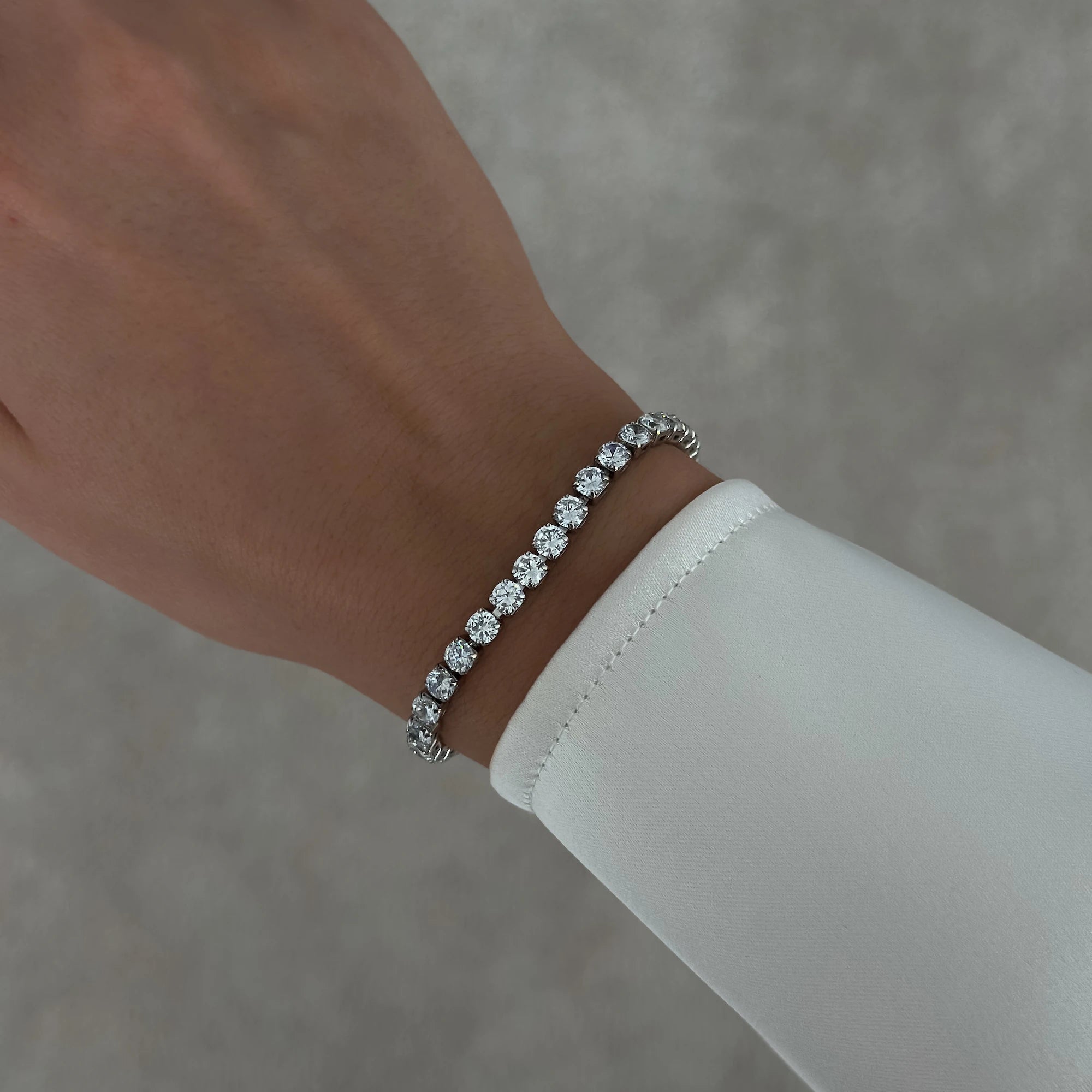 Bold Tennis Bracelet [Silver]