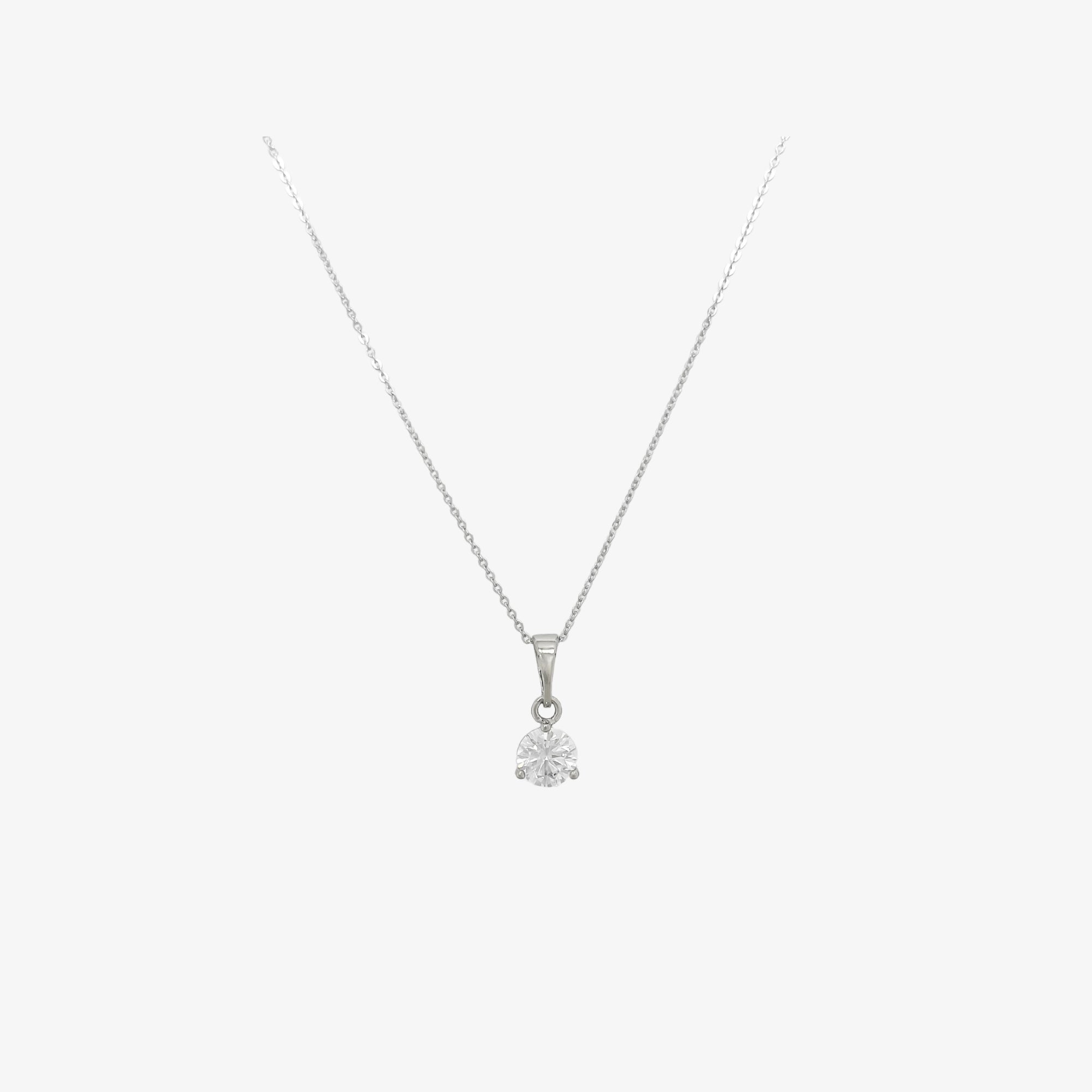 Tiny Diamond Necklace [Silver]